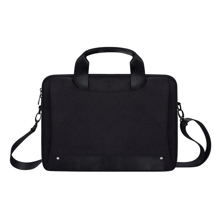 DJ08 Oxford Cloth Water-resistant Wear-resistant Laptop Bag for 13.3 inch Laptops, with Concealed Handle & Luggage Tie Rod & Adjustable Shoulder Strap (Black)