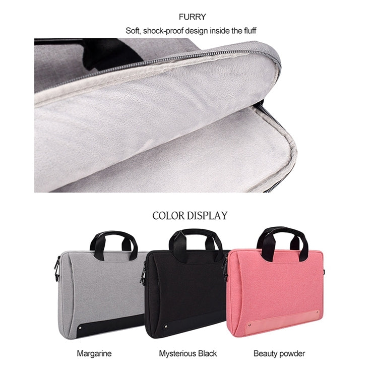 DJ08 Oxford Cloth Water-resistant Wear-resistant Laptop Bag for 13.3 inch Laptops, with Concealed Handle & Luggage Tie Rod & Adjustable Shoulder Strap (Pink)