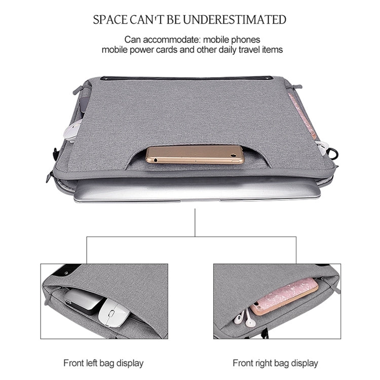 DJ08 Oxford Cloth Water-resistant Wear-resistant Laptop Bag for 13.3 inch Laptops, with Concealed Handle & Luggage Tie Rod & Adjustable Shoulder Strap (Pink)