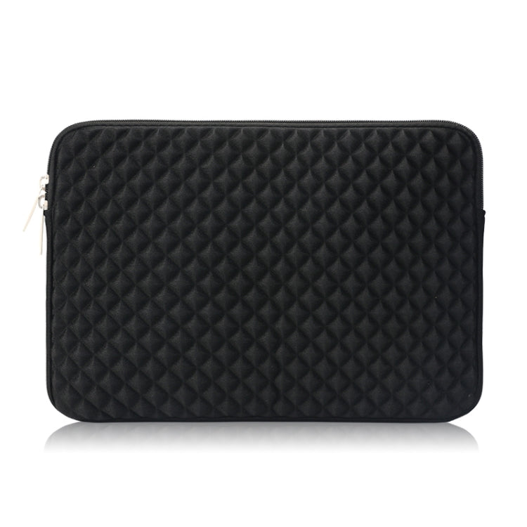 Diamond Texture Laptop Liner Bag, Size: 15.6 inch (Black)
