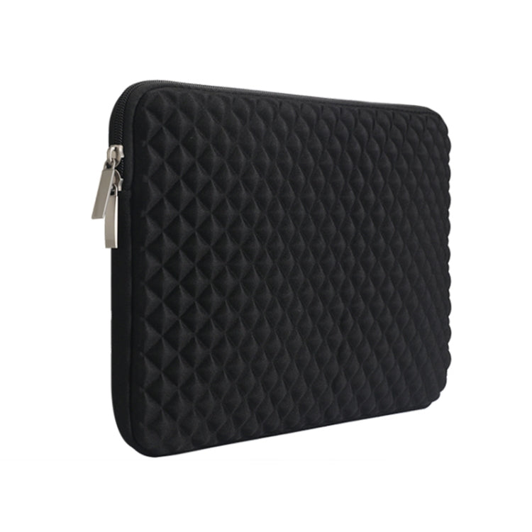 Diamond Texture Laptop Liner Bag, Size: 15.6 inch (Black)