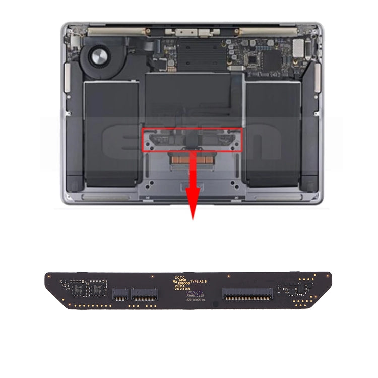 TouchPad Keyboard Connector Board For Macbook Air 13 inch Retina A2179 2020 EMC3302 821-02005-01 EMC3302 821-02005-01 - Touchpad by PMC TechLife | Online Shopping South Africa | PMC TechLife