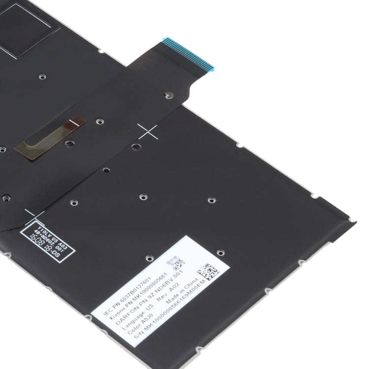 For Xiaomi Mi Notebook Air 12.5 US Version Keyboard with Backlight (Silver) - Replacement Keyboards by PMC TechLife | Online Shopping South Africa | PMC TechLife | Buy Now Pay Later Mobicred