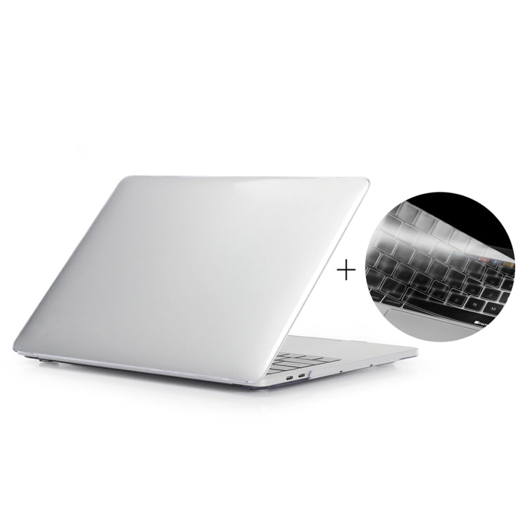 ENKAY Hat-Prince 2 in 1 Crystal Hard Shell Plastic Protective Case + US Version Ultra-thin TPU Keyboard Protector Cover for 2016 New MacBook Pro 13.3 inch with Touchbar (A1706)(Transparent)