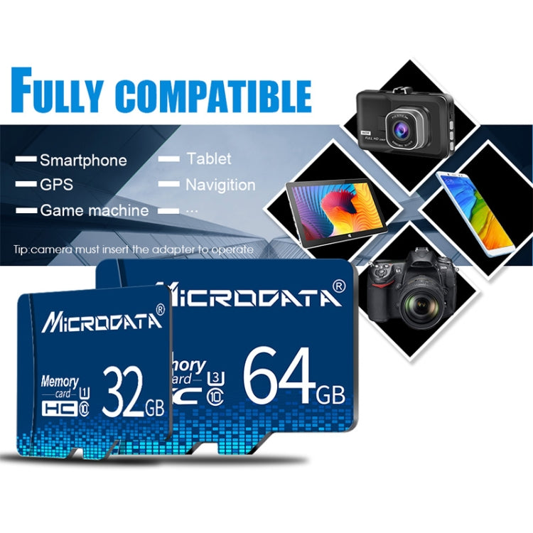 MICRODATA 64GB U3 Blue TF(Micro SD) Memory Card - free shipping - PMC Jewellery - Order now!