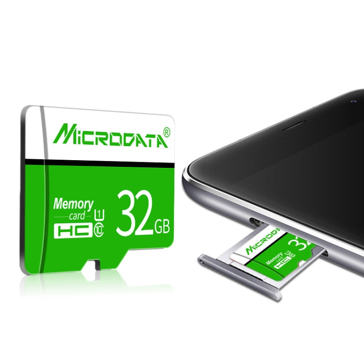 MICRODATA 32GB U1 Green and White TF(Micro SD) Memory Card - Micro SD Card by MiCRODATA | Online Shopping South Africa | PMC Jewellery | Buy Now Pay Later Mobicred