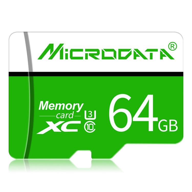 MICRODATA 64GB U3 Green and White TF(Micro SD) Memory Card - free shipping - PMC Jewellery - Order now!