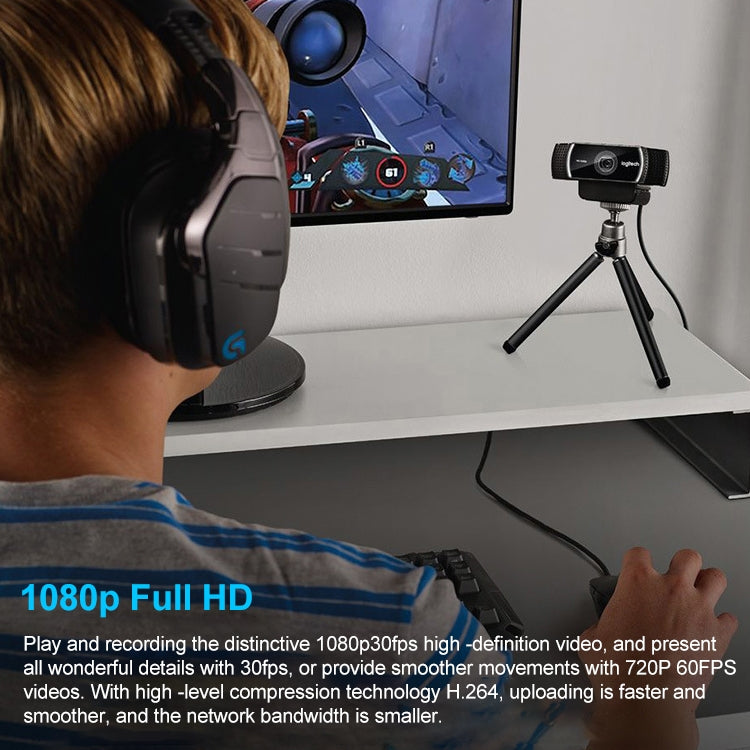 Logitech C922 Pro HD Pro Autofocus Built-in Stream Webcam 1080P Web Camera - free shipping - PMC Jewellery - Order now!