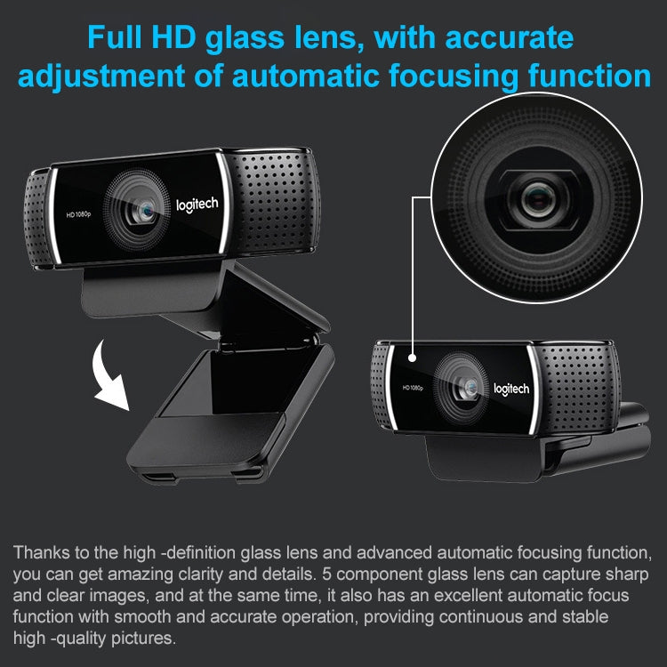 Logitech C922 Pro HD Pro Autofocus Built-in Stream Webcam 1080P Web Camera - free shipping - PMC Jewellery - Order now!
