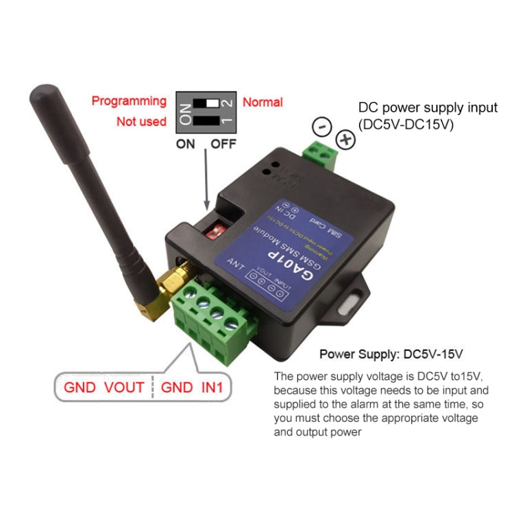 GA01P Mini Smart Power-off GSM SMS Phone Alarm Module - Module by PMC Jewellery | Online Shopping South Africa | PMC Jewellery | Buy Now Pay Later Mobicred