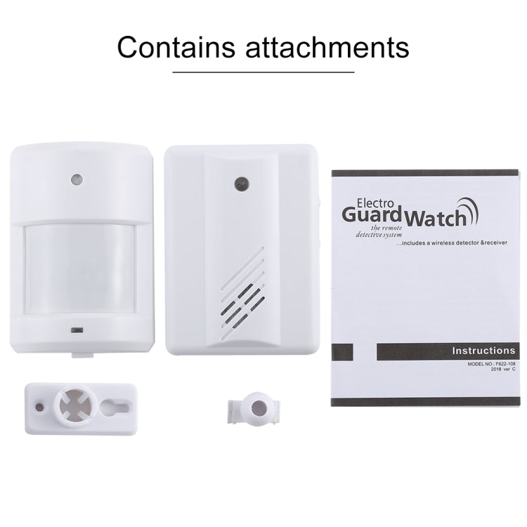F622-108 Upgraded Version Good Safe Wireless Electro Guard Watch Remote Detective System Kit for Home Office, 1 x Receiver + 1 x Detector