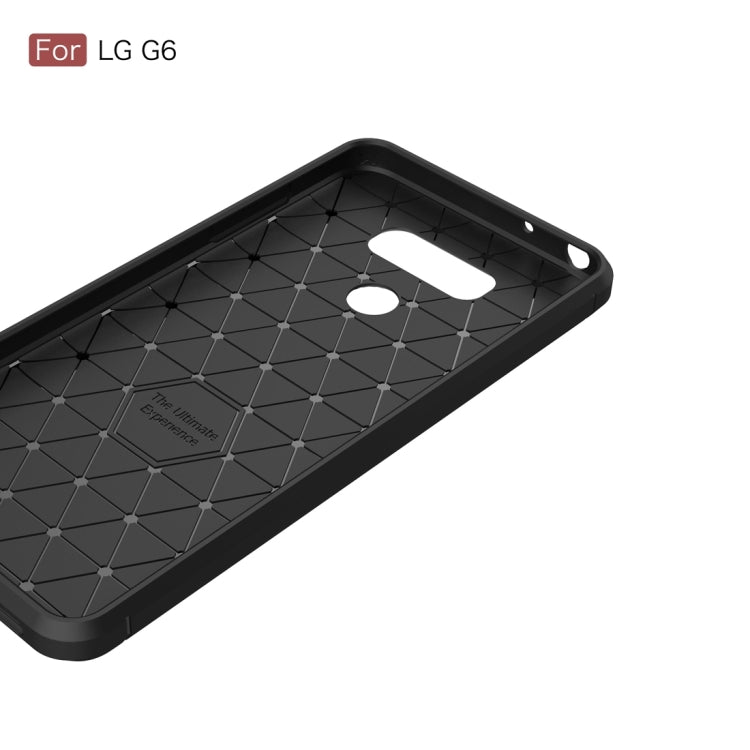 For LG G6 Brushed Carbon Fiber Texture Shockproof TPU Protective Cover Case (Red) - LG Cases by PMC Jewellery | Online Shopping South Africa | PMC Jewellery | Buy Now Pay Later Mobicred