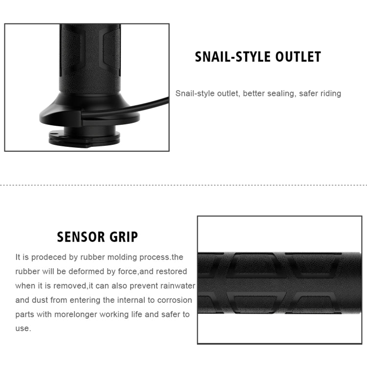 WUPP CS-095D1 Motorcycle Modified Adjustable Temperature Silicone Universal Electric Heating Hand Cover Heated Grip Handlebar(Black) - free shipping - PMC Jewellery - Order now!