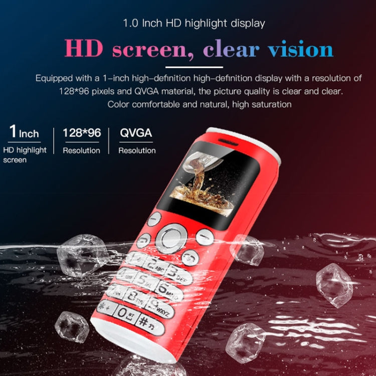 Satrend K8 Mini Mobile Phone, 1.0 inch, Hands Free Bluetooth Dialer Headphone, MP3 Music, Dual SIM, Network: 2G(Black) - free shipping - PMC Jewellery - Order now!