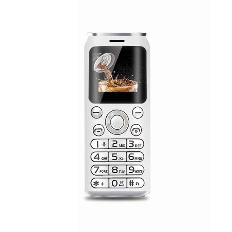 Satrend K8 Mini Mobile Phone, 1.0 inch, Hands Free Bluetooth Dialer Headphone, MP3 Music, Dual SIM, Network: 2G(White) - free shipping - PMC Jewellery - Order now!