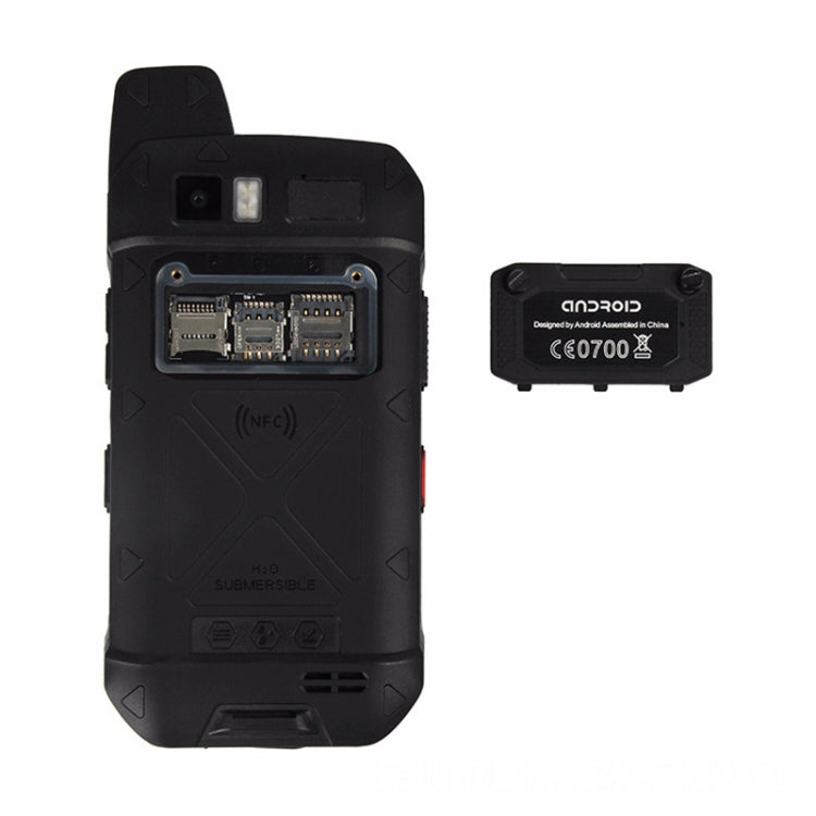 UNIWA B6000 PTT Walkie Talkie Rugged Phone, 4GB+64GB, IP68 Water-resistant Dustproof Shockproof, 5000mAh Battery, 4.7 inch Android 9.0 MTK6762 Octa Core up to 2.0GHz, Network: 4G, NFC, OTG (Black)
