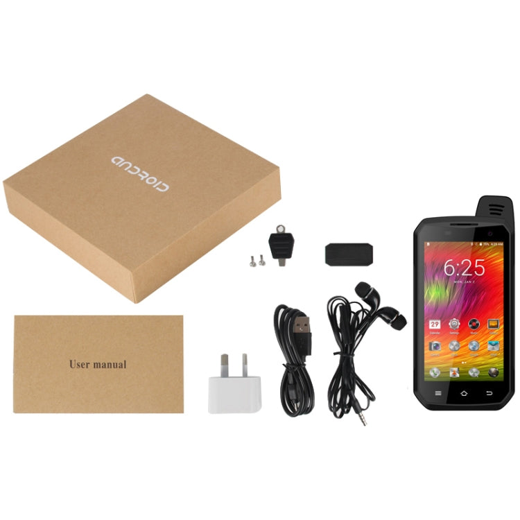 UNIWA B6000 PTT Walkie Talkie Rugged Phone, 4GB+64GB, IP68 Water-resistant Dustproof Shockproof, 5000mAh Battery, 4.7 inch Android 9.0 MTK6762 Octa Core up to 2.0GHz, Network: 4G, NFC, OTG (Black)
