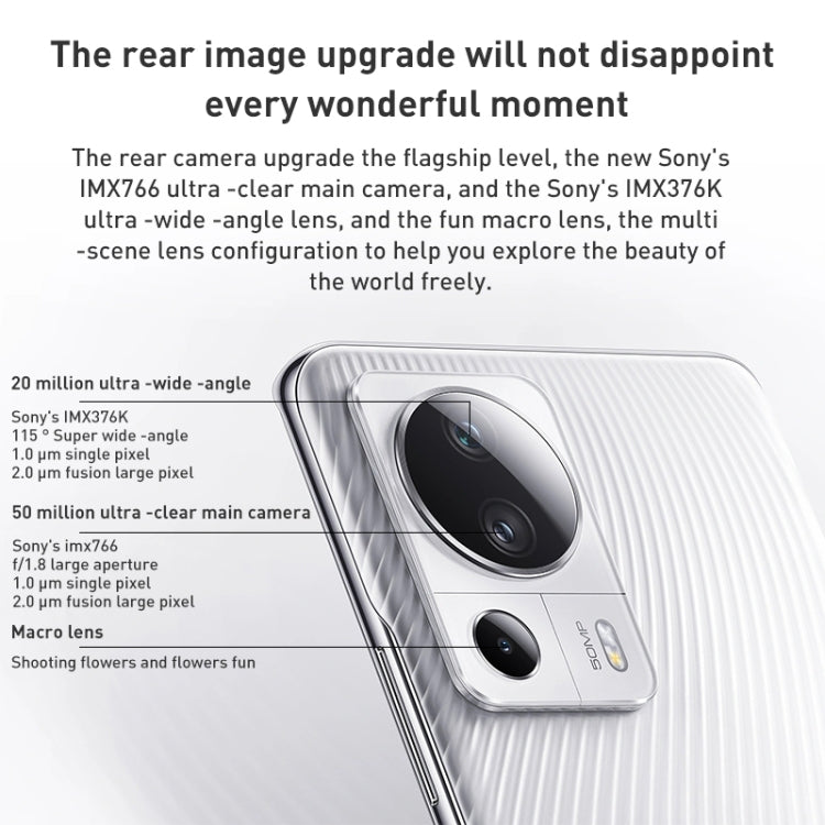 Xiaomi Civi 2 5G, 50MP Camera, 8GB+256GB, Triple Back Cameras + Dual Front Cameras, In-screen Fingerprint Identification, 4500mAh Battery, 6.55 inch MIUI 13 / Android 12 Snapdragon 7 Octa Core 4nm up to 2.4GHz, Network: 5G, NFC (White)