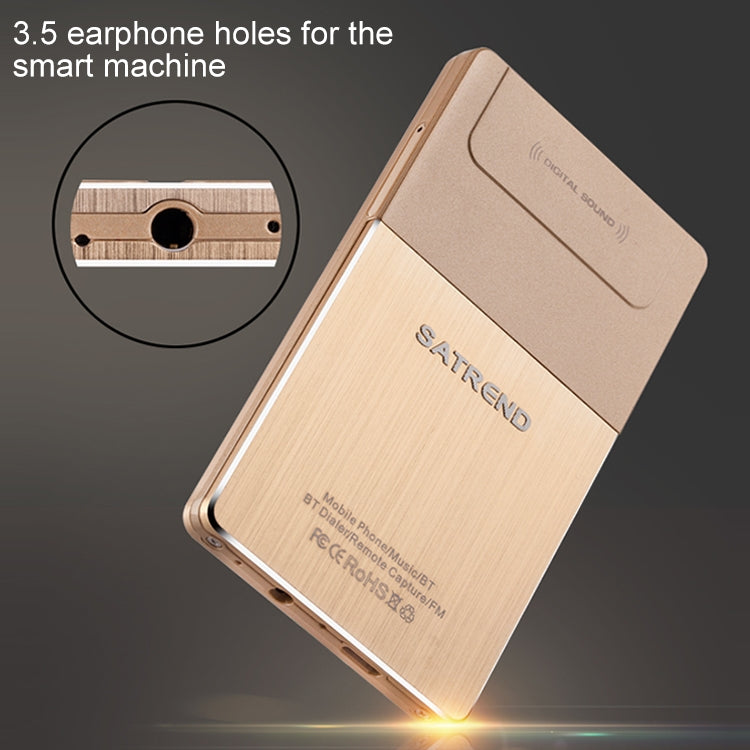 SATREND A10 Card Mobile Phone, 1.77 inch, MTK6261D, 21 Keys, Support Bluetooth, MP3, Anti-lost, Remote Capture, FM, GSM, Dual SIM(Rose Gold) - free shipping - PMC Jewellery - Order now!
