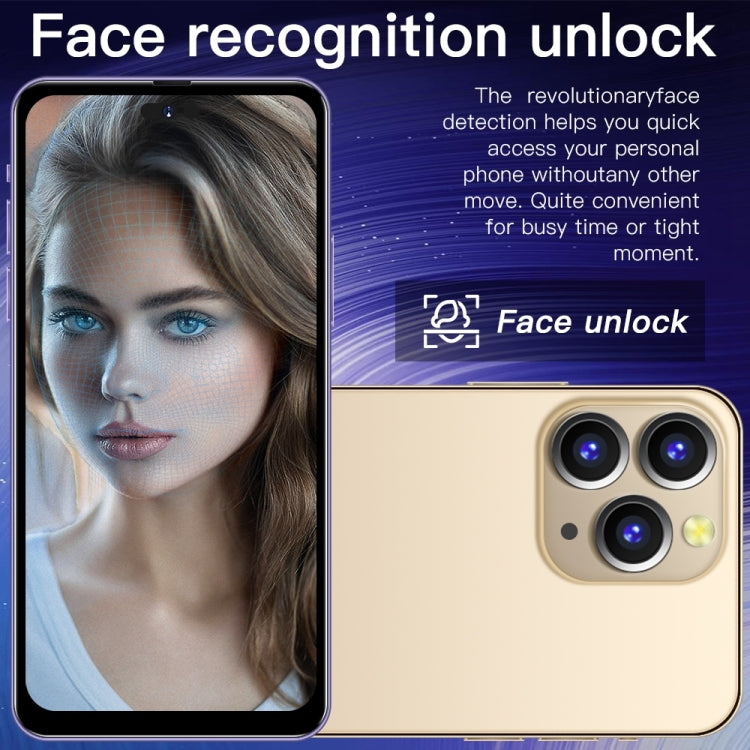 i14 Pro Max / H208, 2GB+16GB, 6.5 inch, Face Identification, Android 8.1 MTK6580P Quad Core, Network: 3G (Gold)