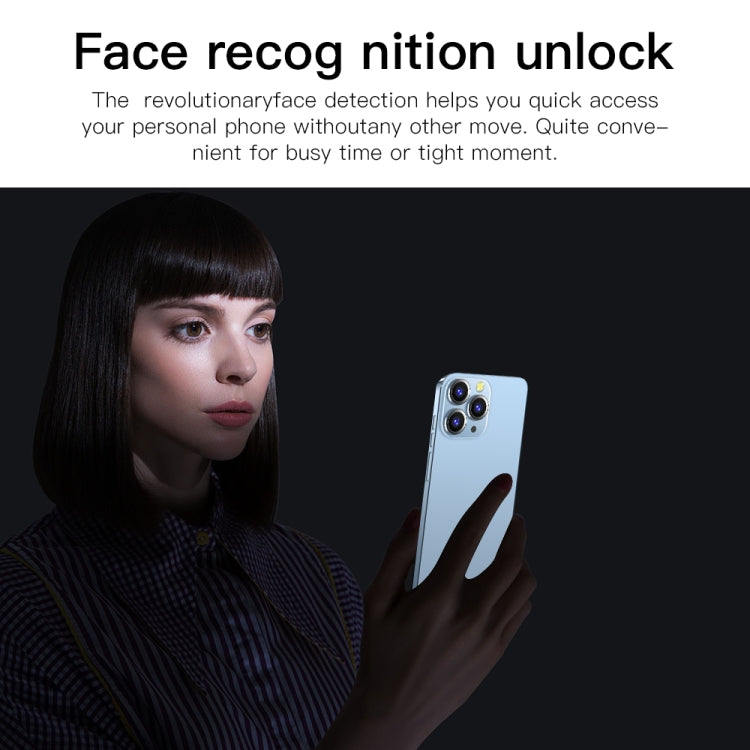 i13 Pro Max N83, 1GB+16GB, 6.1 inch Notch Screen, Face Identification, Android 6.0 Spreadtrum 7731G Quad Core, Network: 3G, Dual SIM(Blue) - by PMC Jewellery | Online Shopping South Africa | PMC Jewellery | Buy Now Pay Later Mobicred