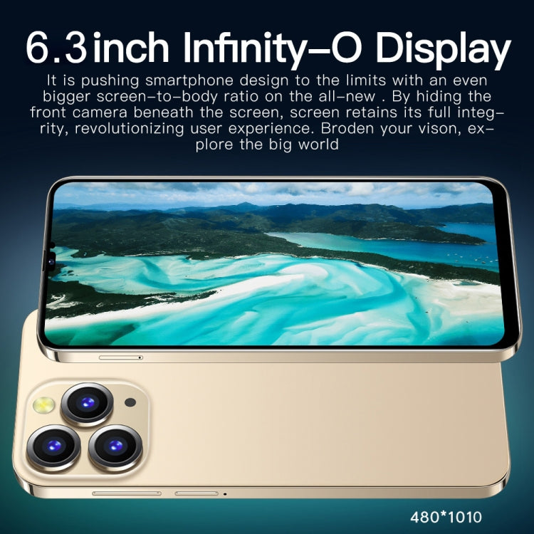 i14 Pro Max N85, 1GB+16GB, 6.3 inch Screen, Face Identification, Android 6.0 Spreadtrum 7731G Quad Core, Network: 3G, Dual SIM(Green)