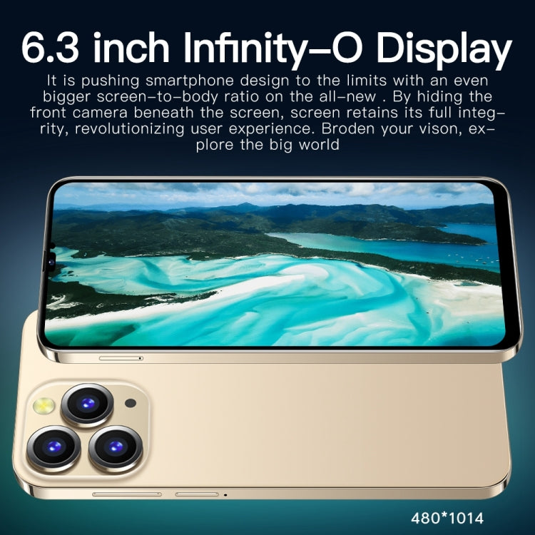 i14 Pro Max N86, 2GB+16GB, 6.3 inch, Face Identification, Android 8.1 MTK6737 Quad Core, Network: 4G(Gold)