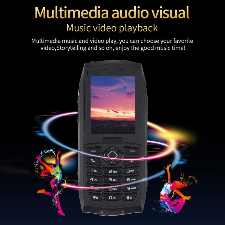 Rugtel R1C Rugged Phone, IP68 Waterproof Dustproof Shockproof, 2.4 inch, MTK6261D, 2000mAh Battery, SOS, FM, Dual SIM(Black) - free shipping - PMC Jewellery - Order now!