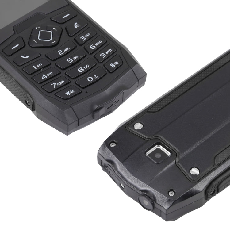 Rugtel R1C Rugged Phone, IP68 Waterproof Dustproof Shockproof, 2.4 inch, MTK6261D, 2000mAh Battery, SOS, FM, Dual SIM(Black) - free shipping - PMC Jewellery - Order now!