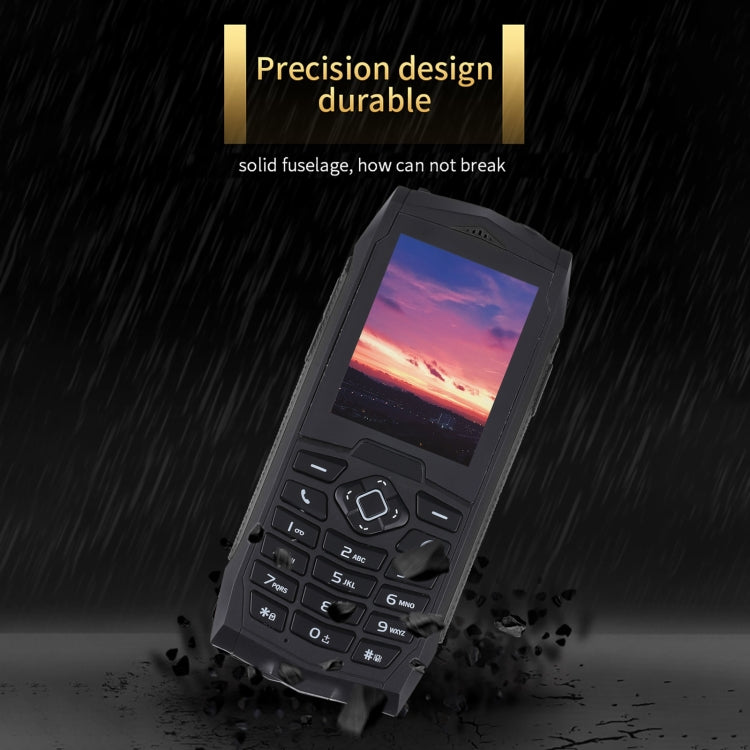 Rugtel R1C Rugged Phone, IP68 Waterproof Dustproof Shockproof, 2.4 inch, MTK6261D, 2000mAh Battery, SOS, FM, Dual SIM(Black) - free shipping - PMC Jewellery - Order now!