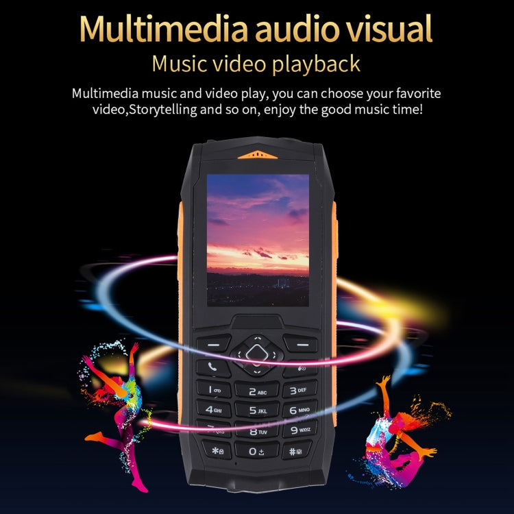 Rugtel R1C Rugged Phone, IP68 Waterproof Dustproof Shockproof, 2.4 inch, MTK6261D, 2000mAh Battery, SOS, FM, Dual SIM(Orange) - free shipping - PMC Jewellery - Order now!