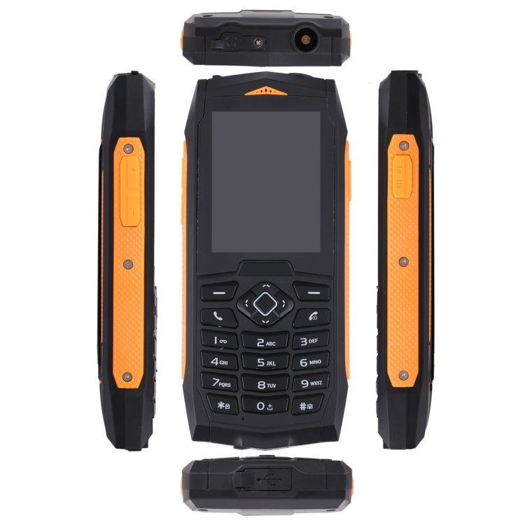 Rugtel R1C Rugged Phone, IP68 Waterproof Dustproof Shockproof, 2.4 inch, MTK6261D, 2000mAh Battery, SOS, FM, Dual SIM(Orange) - free shipping - PMC Jewellery - Order now!