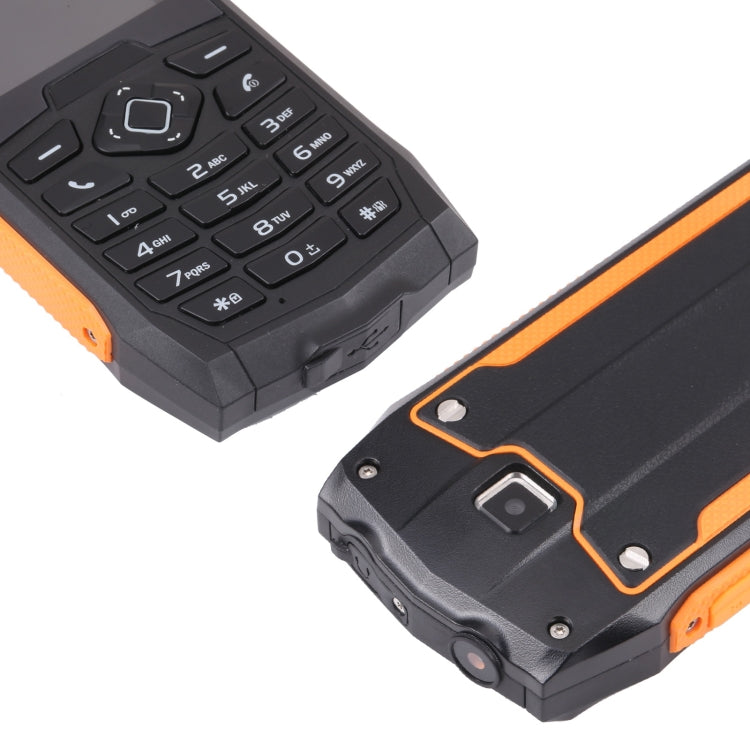 Rugtel R1C Rugged Phone, IP68 Waterproof Dustproof Shockproof, 2.4 inch, MTK6261D, 2000mAh Battery, SOS, FM, Dual SIM(Orange) - free shipping - PMC Jewellery - Order now!