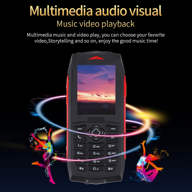 Rugtel R1C Rugged Phone, IP68 Waterproof Dustproof Shockproof, 2.4 inch, MTK6261D, 2000mAh Battery, SOS, FM, Dual SIM(Red) - free shipping - PMC Jewellery - Order now!