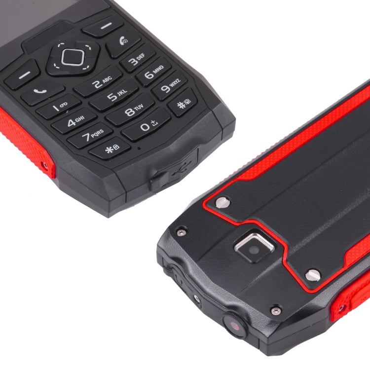 Rugtel R1C Rugged Phone, IP68 Waterproof Dustproof Shockproof, 2.4 inch, MTK6261D, 2000mAh Battery, SOS, FM, Dual SIM(Red) - free shipping - PMC Jewellery - Order now!