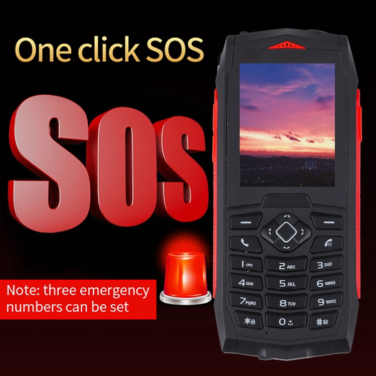 Rugtel R1C Rugged Phone, IP68 Waterproof Dustproof Shockproof, 2.4 inch, MTK6261D, 2000mAh Battery, SOS, FM, Dual SIM(Red) - free shipping - PMC Jewellery - Order now!