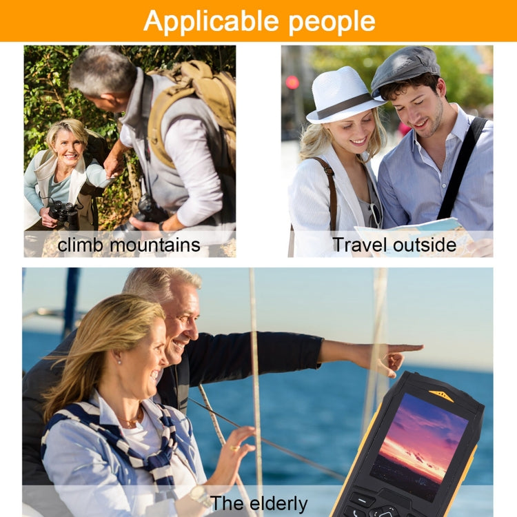 Rugtel R1C Rugged Phone, IP68 Waterproof Dustproof Shockproof, 2.4 inch, MTK6261D, 2000mAh Battery, SOS, FM, Dual SIM(Yellow) - free shipping - PMC TechLife - Order now!