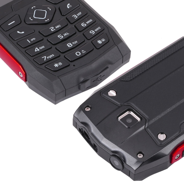 Rugtel R1D Rugged Phone, IP68 Waterproof Dustproof Shockproof, 2.4 inch, MTK6261D, 2000mAh Battery, Loud Box Speaker, FM, Network: 2G, Dual SIM (Red) - free shipping - PMC Jewellery - Order now!