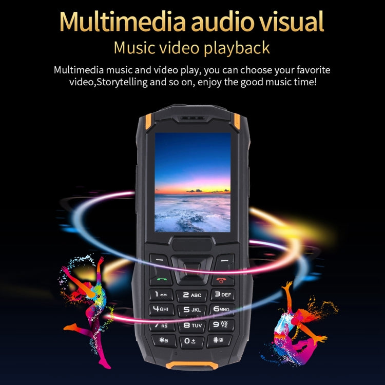 Rugtel R2C Rugged Phone, IP68 Waterproof Dustproof Shockproof, 2.4 inch, MTK6261D, 2500mAh Battery, SOS, FM, Dual SIM (Orange) - free shipping - PMC Jewellery - Order now!