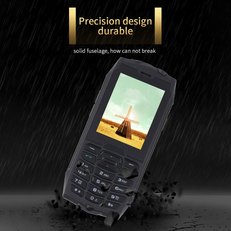 Rugtel R3C Rugged Phone, IP68 Waterproof Dustproof Shockproof, 2.8 inch, MTK6261D, 2000mAh Battery, SOS, FM, Dual SIM(Black) - free shipping - PMC Jewellery - Order now!
