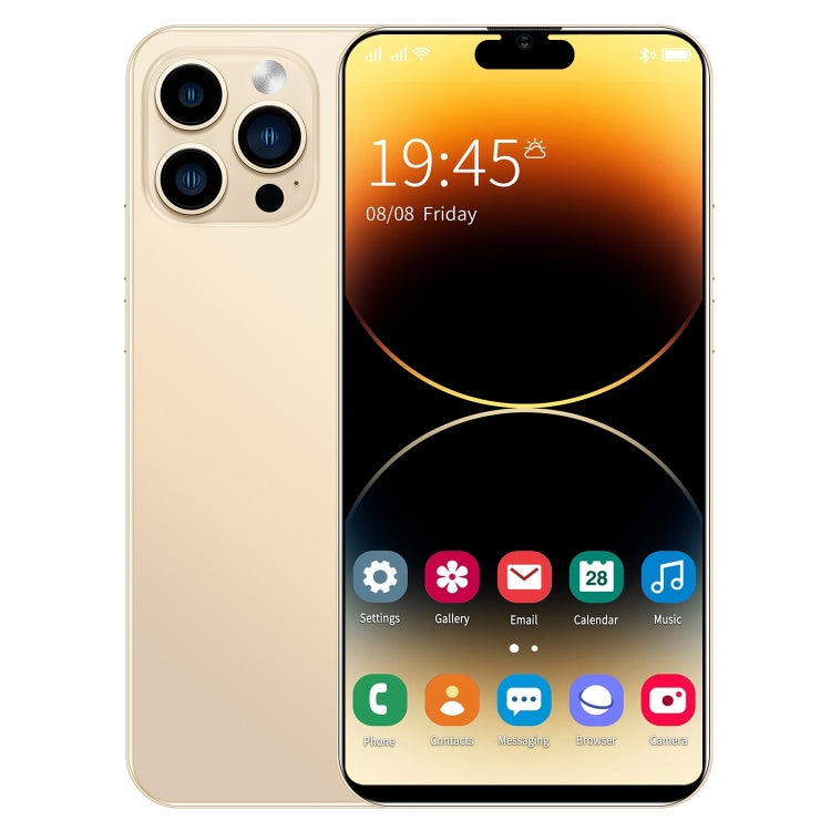 i14 Pro Max N85, 1GB+8GB, 6.1 inch Screen, Face Identification, Android 8.1 MTK6580A Quad Core, Network: 3G, Dual SIM (Gold) - free shipping - PMC Jewellery - Order now!