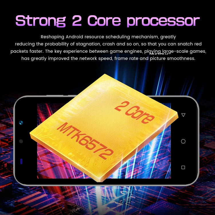 i14 mini HRDP5, 512MB+4GB, 5.0 inch Screen, Face Identification, Android 5.0 MTK6572 Dual Core, Network: 3G (Gold)