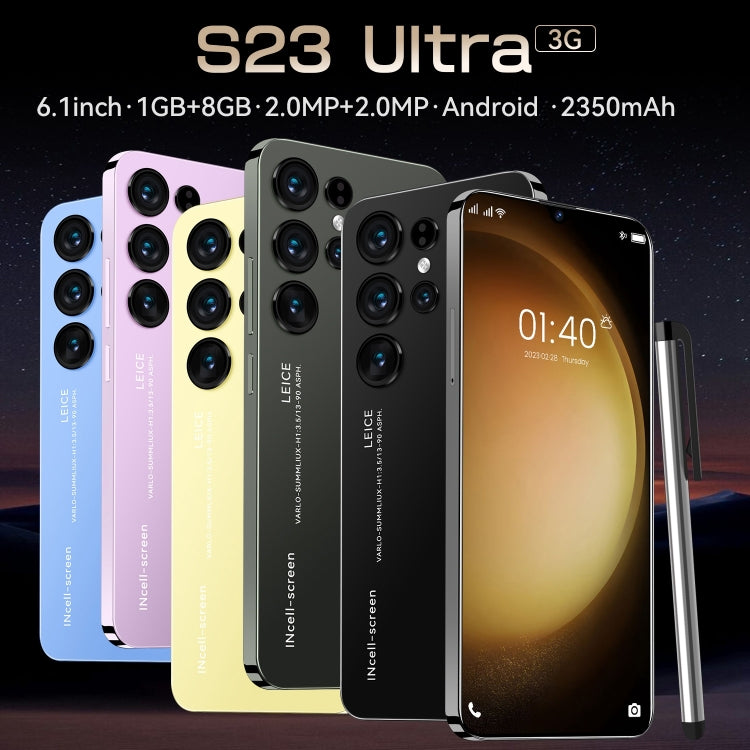 S23 Ultra N88, 1GB+8GB, 6.1 inch Screen, Face Identification, Android 9.0 MTK6580A Quad Core, Network: 3G, GPS(Yellow) - free shipping - PMC Jewellery - Order now!