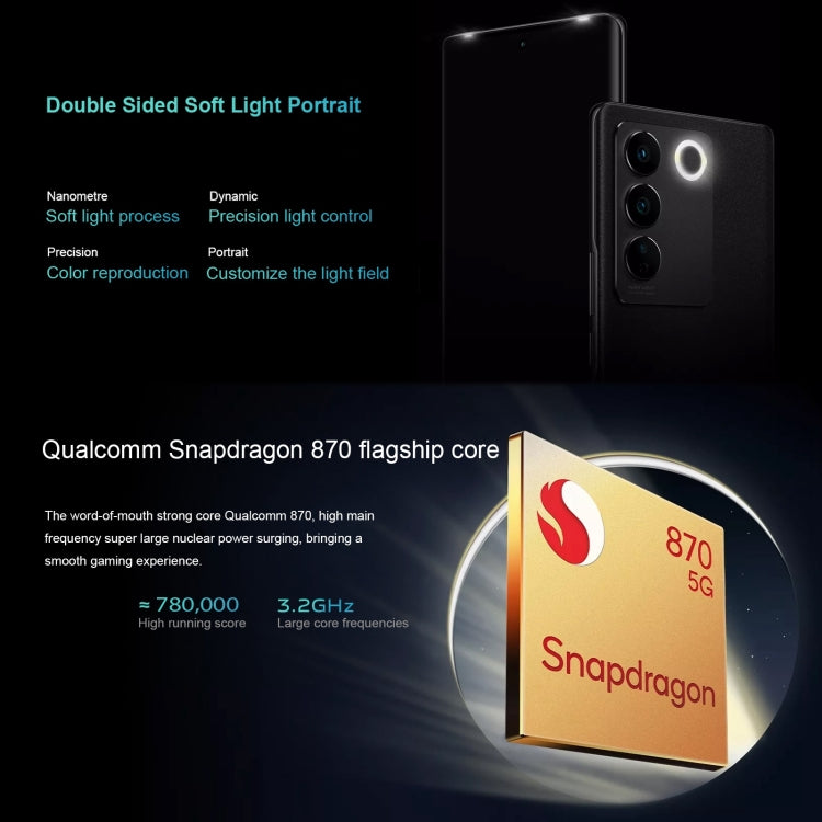 vivo S16 5G, 64MP Camera, 12GB+512GB, Triple Back Cameras, Srceen Fingerprint Identification, 4600mAh Battery, 6.78 inch Android 13 OriginOS 3 Qualcomm Snapdragon 870 Octa Core up to 3.2GHz, OTG, NFC, Network: 5G (Blue)