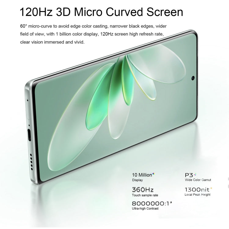 vivo S16 Pro 5G, 50MP Camera, 8GB+256GB, Triple Back Cameras, Srceen Fingerprint Identification, 4600mAh Battery, 6.78 inch Android 13 OriginOS 3 Dimensity 8200 Octa Core up to 3.1GHz, OTG, NFC, Network: 5G (Mint Green)