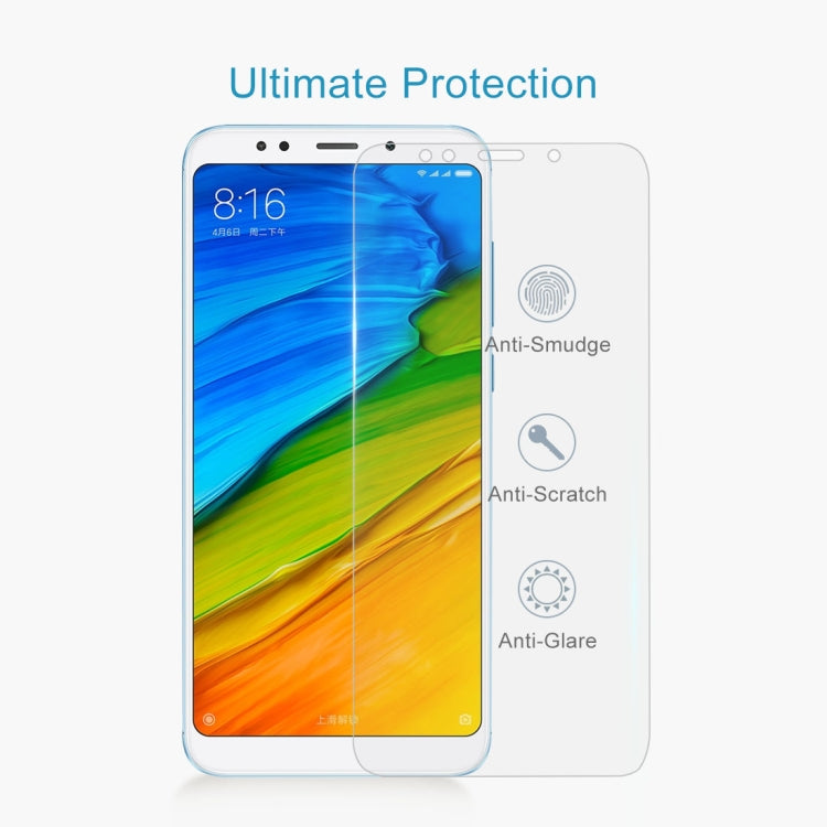100 PCS for Xiaomi Redmi 5 Plus 0.26mm 9H Surface Hardness 2.5D Curved Edge Tempered Glass Screen Protector