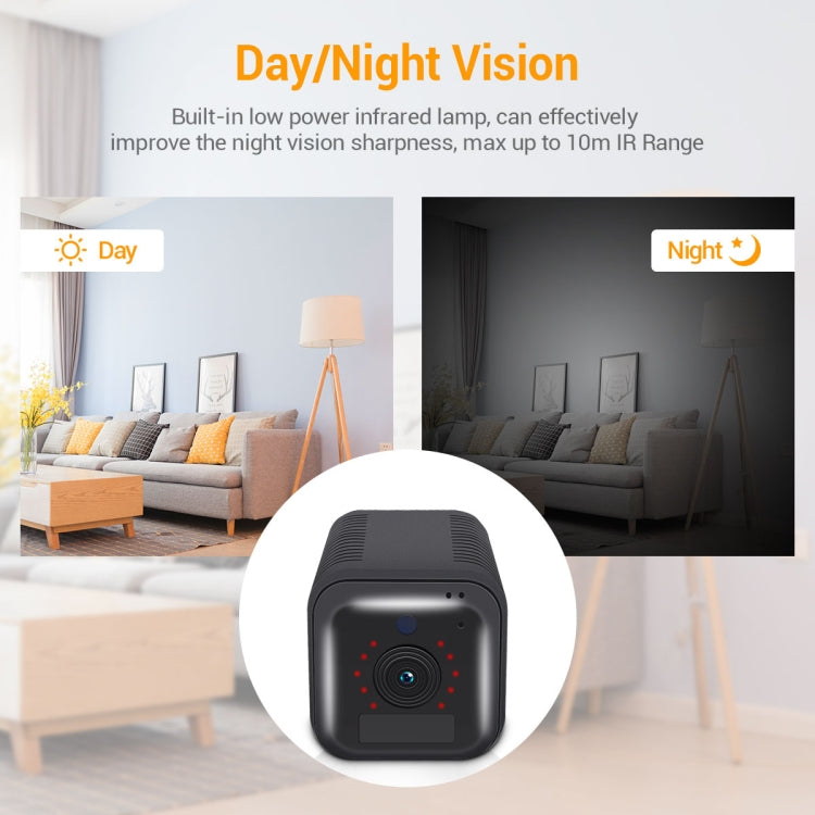 ESCAM G18 1080P Full HD Rechargeable Battery WiFi IP Camera, Support Night Vision / PIR Motion Detection / TF Card / Two Way Audio (Black) - free shipping - PMC Jewellery - Order now!
