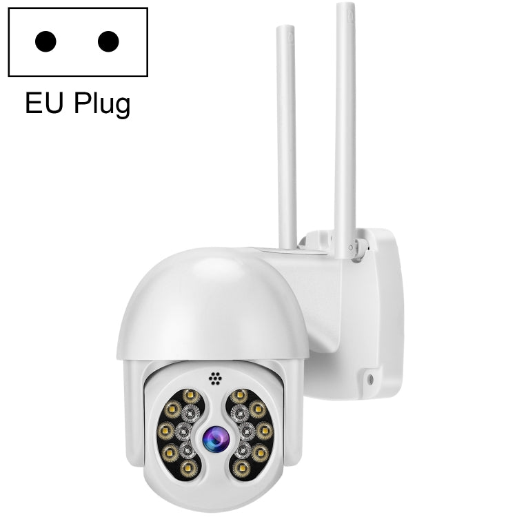 Tuya QX56 3.0 Million Pixels IP66 Water-resistant 2.4G Wireless IP Camera, Support Amazon Alexa & Google Home & Motion Detection & Two-way Audio & Full Color Night Vision & TF Card, EU Plug