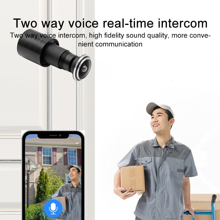 SDTX-9 1.8mm Focal Length Smart Home WiFi Remote HD Electronic Cat Eye Camera(Black)