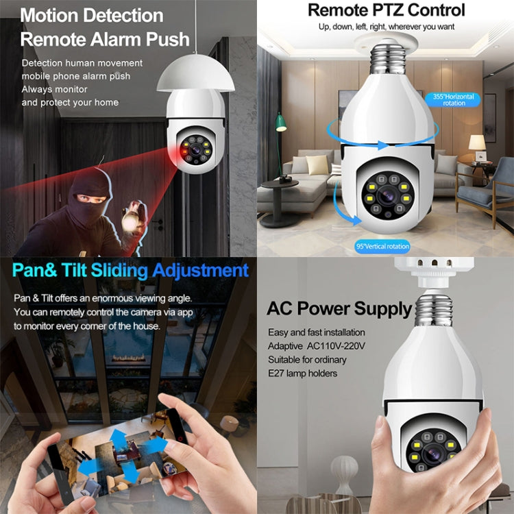 GA-C11 1080P 2MP 5G Dual Frequency Two-way Voice Intercom Bulb Camera (White) - free shipping - PMC Jewellery - Order now!